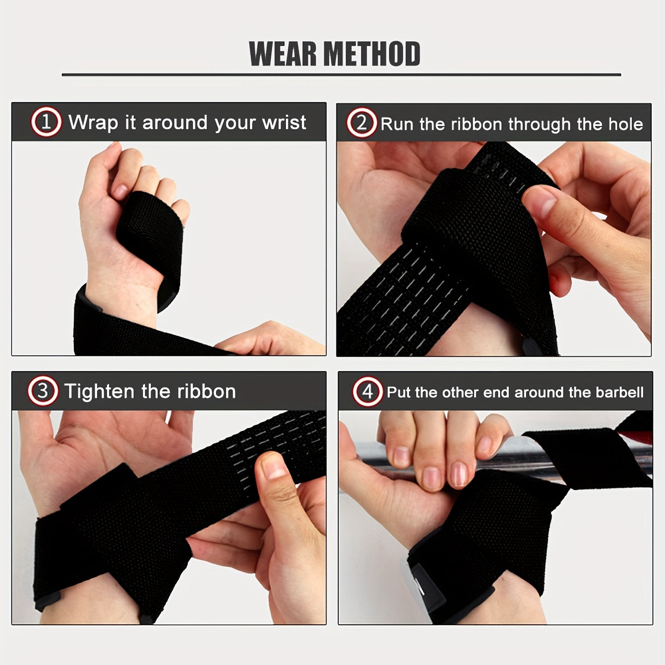 1 Pair of Wrist Straps for Weight Lifting