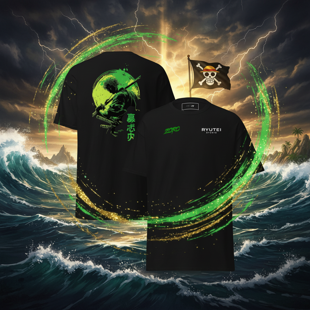 One Piece Zoro T-Shirt Background 1:1